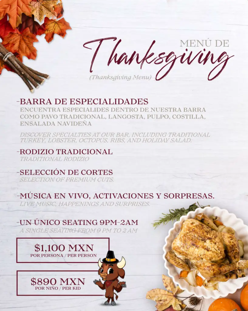 thanksgiving 2024 at Bovinos playa del carmen